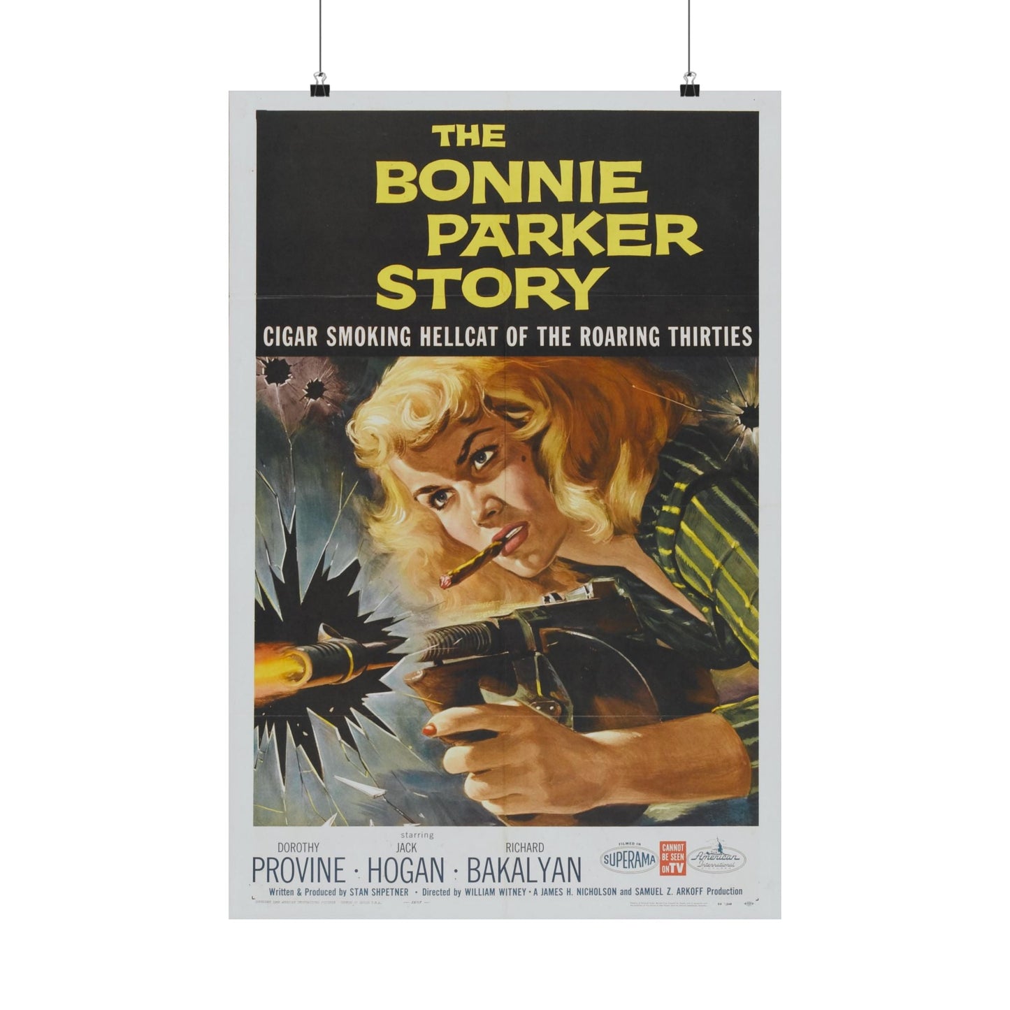 THE BONNIE PARKER STORY 1958 - Paper Movie Poster-20″ x 30″-The Sticker Space