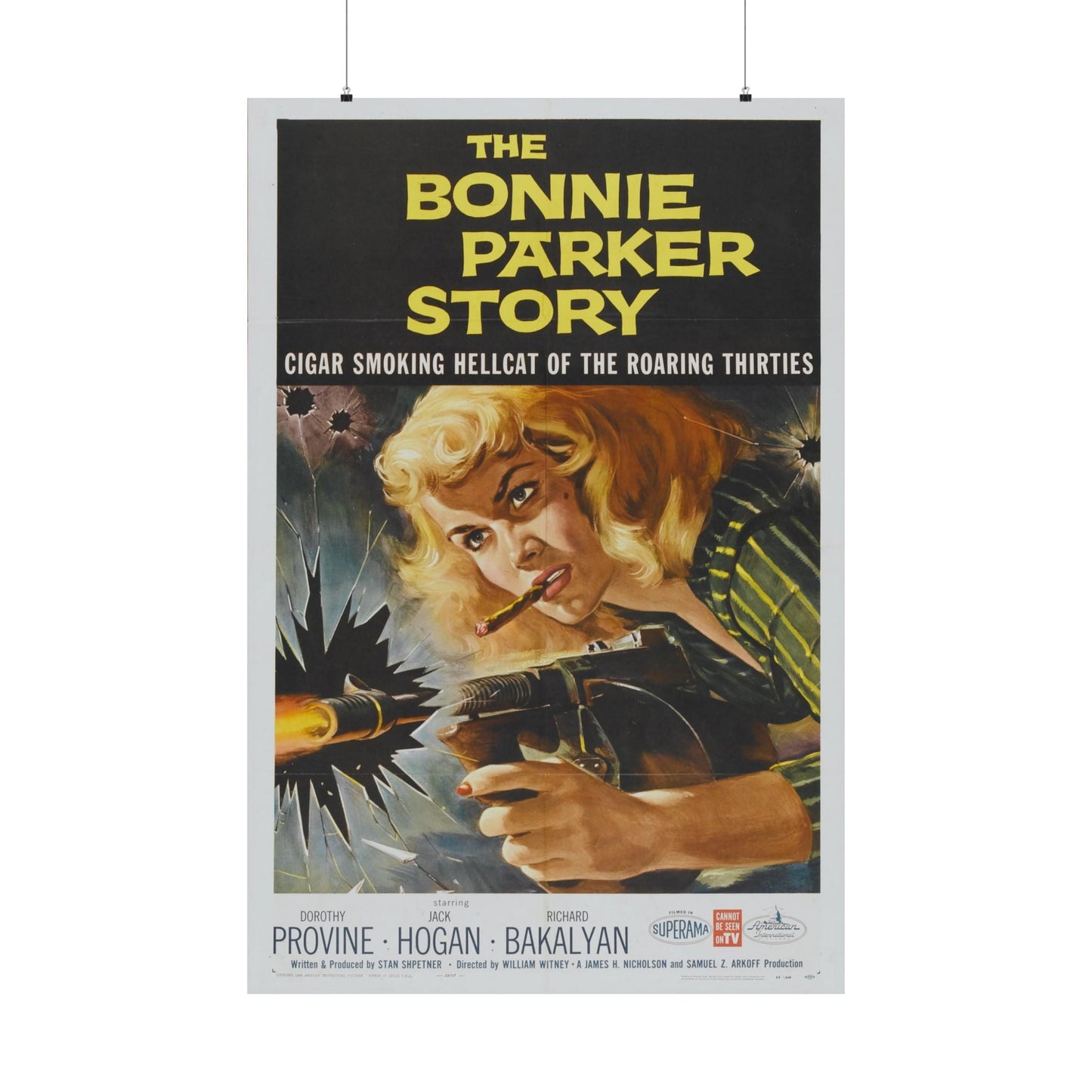 THE BONNIE PARKER STORY 1958 - Paper Movie Poster-36" x 54"-The Sticker Space