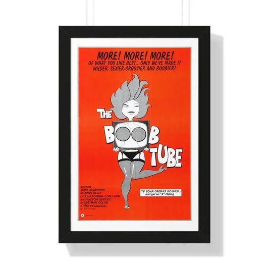 THE BOOBTUBE 1975 - Framed Movie Poster 16″ x 24″ Black - The Sticker Space