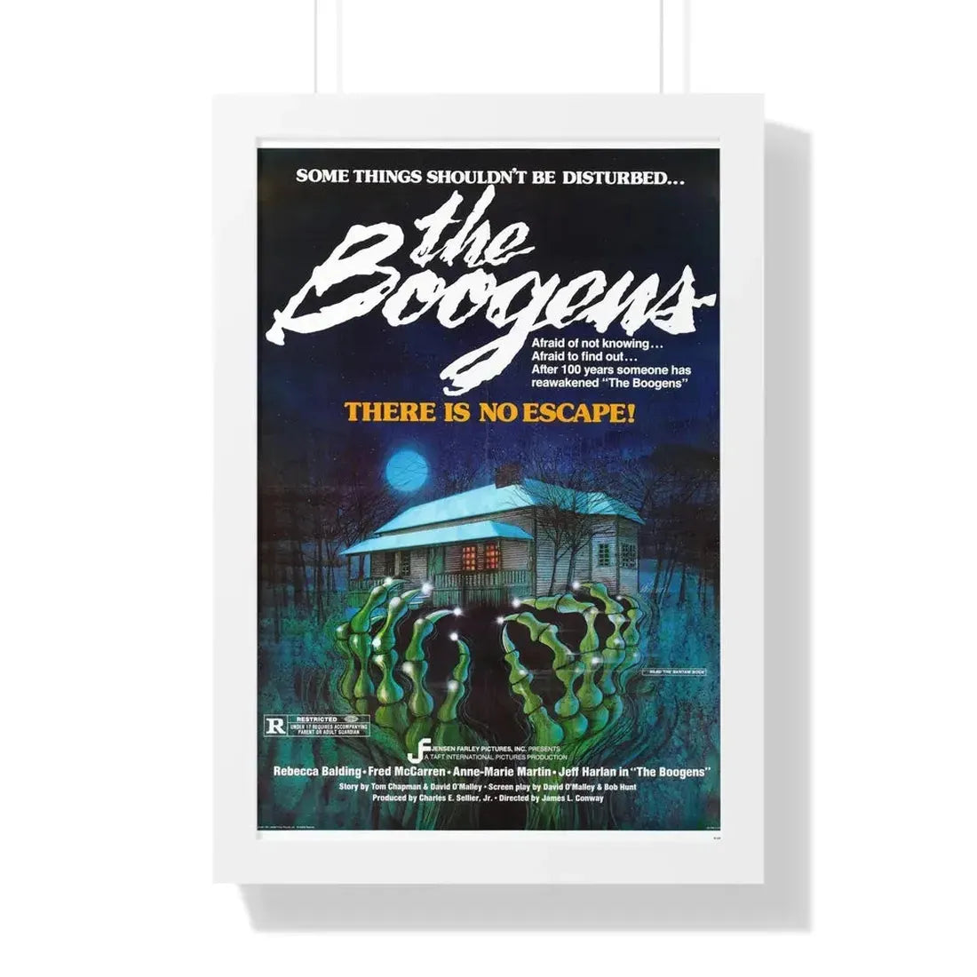 THE BOOGENS 1981 - Framed Movie Poster 16″ x 24″ White - The Sticker Space