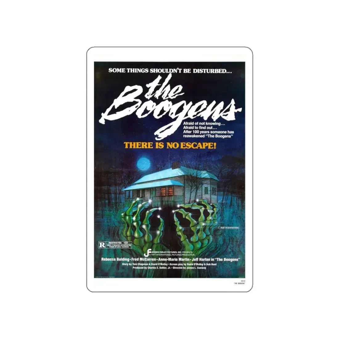 THE BOOGENS 1981 Movie Poster STICKER Vinyl Die-Cut Decal 5 Inch - The Sticker Space
