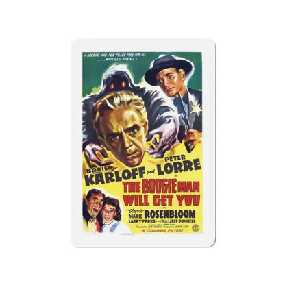 THE BOOGIE MAN WILL GET YOU 1942 Movie Poster - Refrigerator Magnet 2 Inch Die-Cut - The Sticker Space