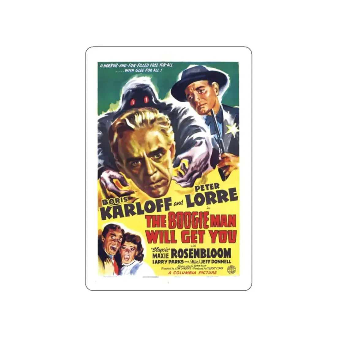 THE BOOGIE MAN WILL GET YOU 1942 Movie Poster STICKER Vinyl Die-Cut Decal 2 Inch - The Sticker Space