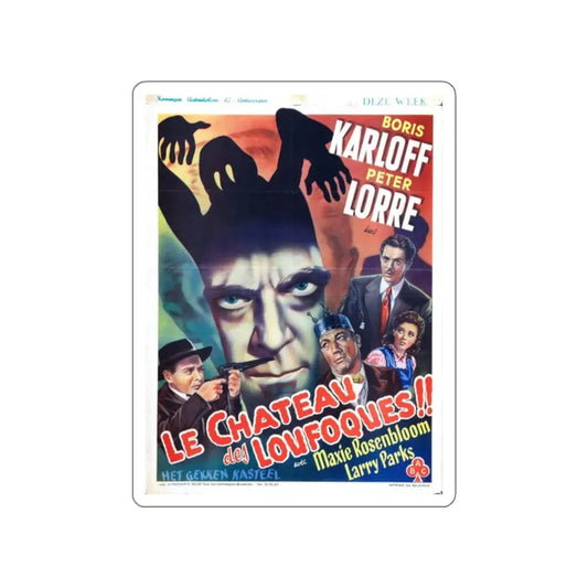 THE BOOGIE MAN WILL GET YOU (BELGIAN) 1942 Movie Poster STICKER Vinyl Die-Cut Decal 2 Inch - The Sticker Space