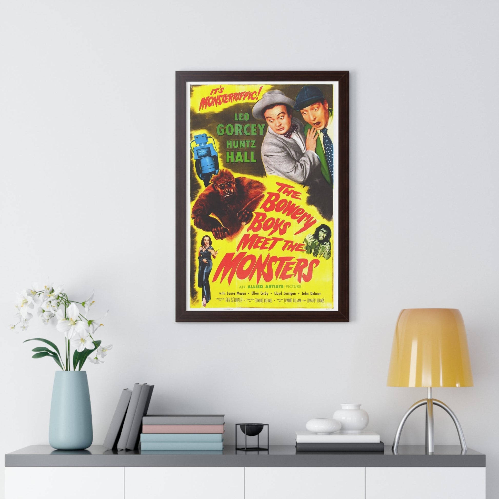 THE BOWERY BOYS MEET THE MONSTERS 1954 - Framed Movie Poster-The Sticker Space