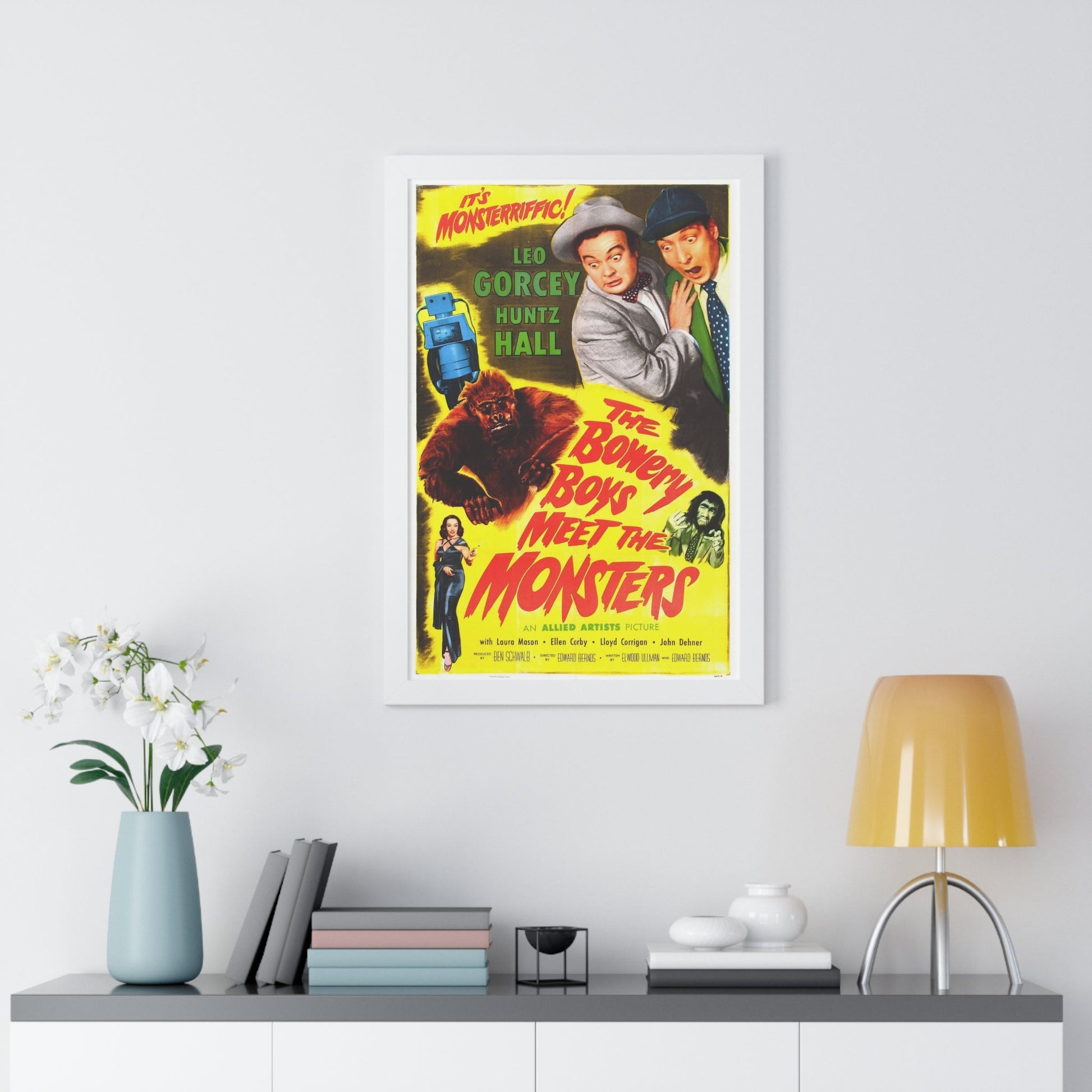 THE BOWERY BOYS MEET THE MONSTERS 1954 - Framed Movie Poster-The Sticker Space