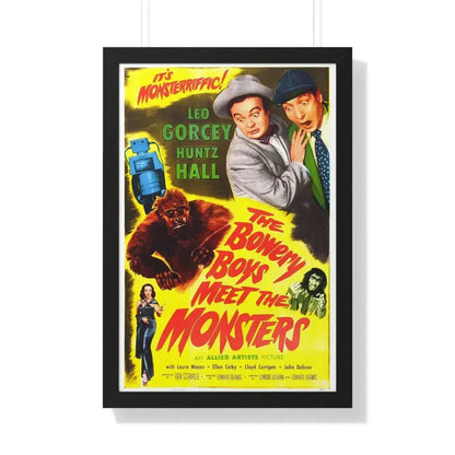 THE BOWERY BOYS MEET THE MONSTERS 1954 - Framed Movie Poster 20" x 30" Black - The Sticker Space