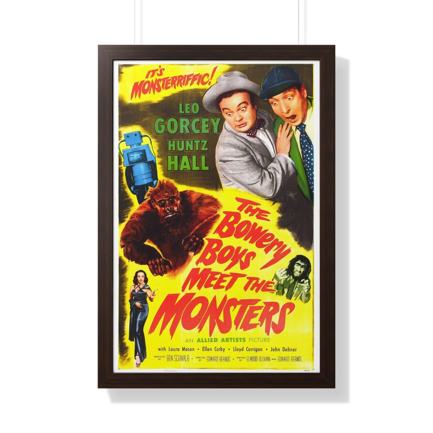 THE BOWERY BOYS MEET THE MONSTERS 1954 - Framed Movie Poster-20" x 30"-The Sticker Space