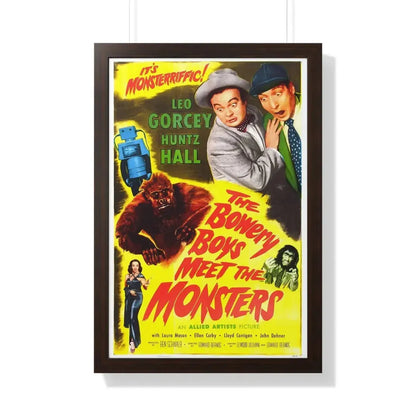 THE BOWERY BOYS MEET THE MONSTERS 1954 - Framed Movie Poster 20" x 30" Walnut - The Sticker Space
