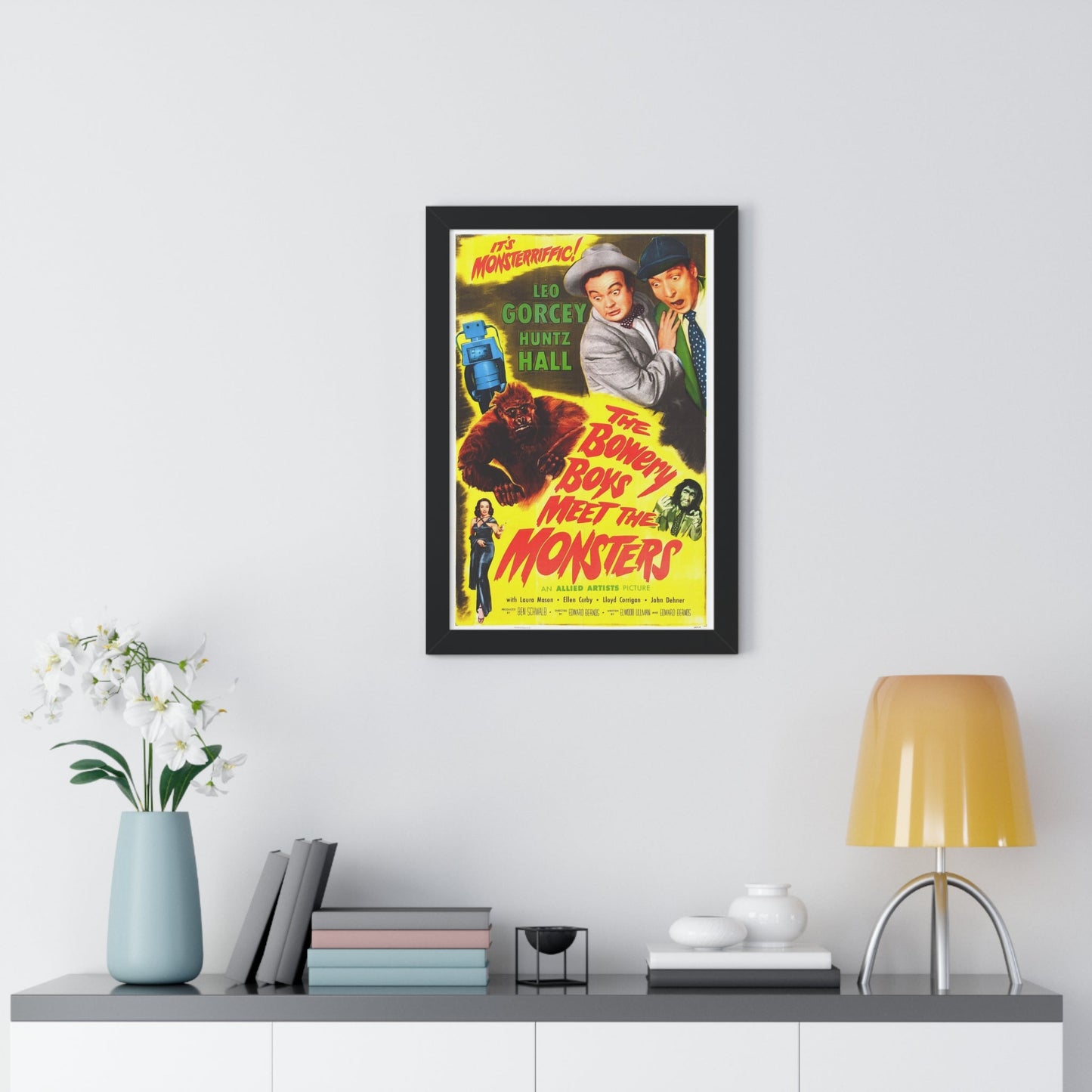 THE BOWERY BOYS MEET THE MONSTERS 1954 - Framed Movie Poster-The Sticker Space