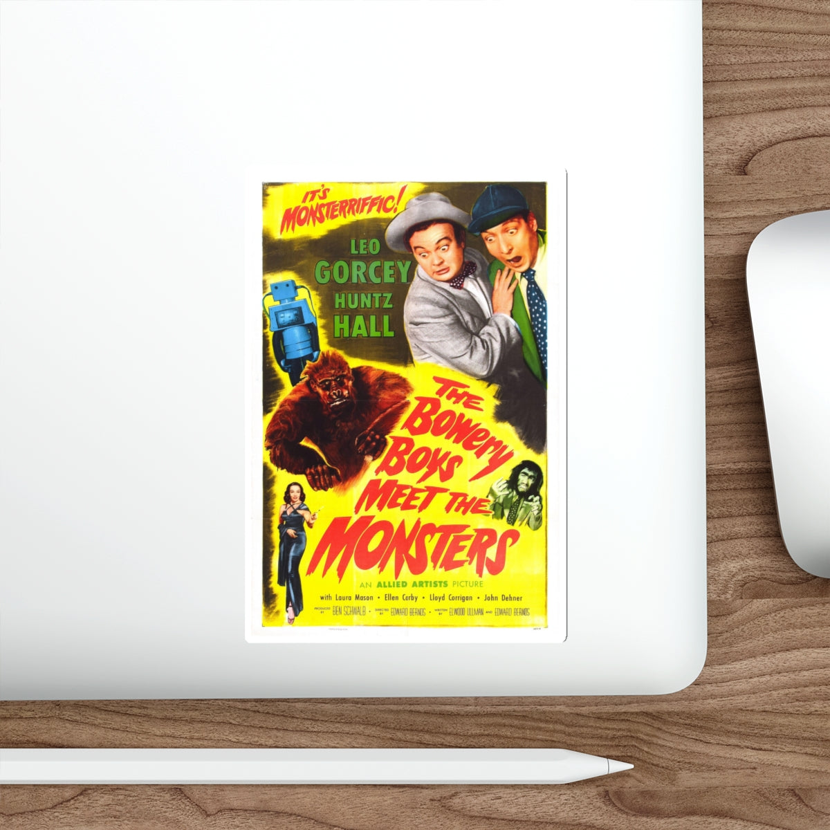 THE BOWERY BOYS MEET THE MONSTERS 1954 Movie Poster STICKER Vinyl Die-Cut Decal-The Sticker Space