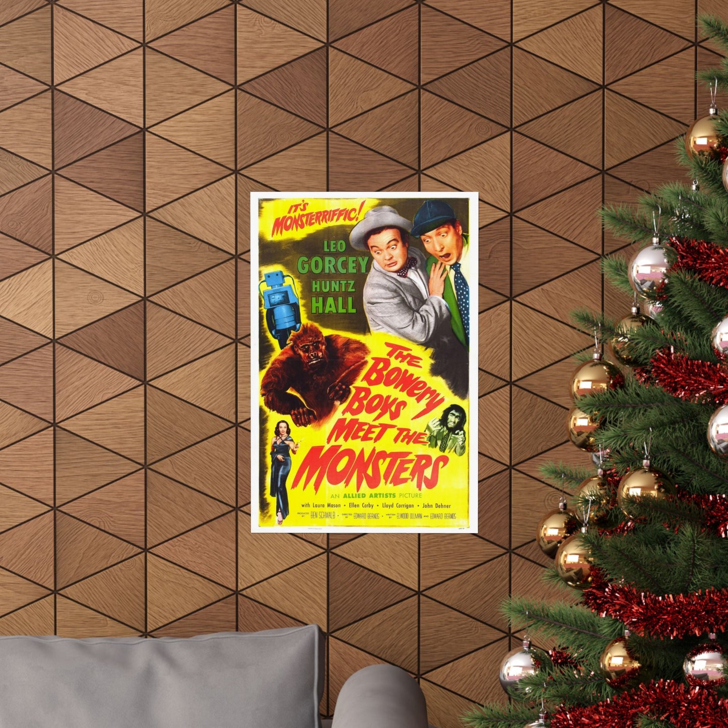 THE BOWERY BOYS MEET THE MONSTERS 1954 - Paper Movie Poster-The Sticker Space