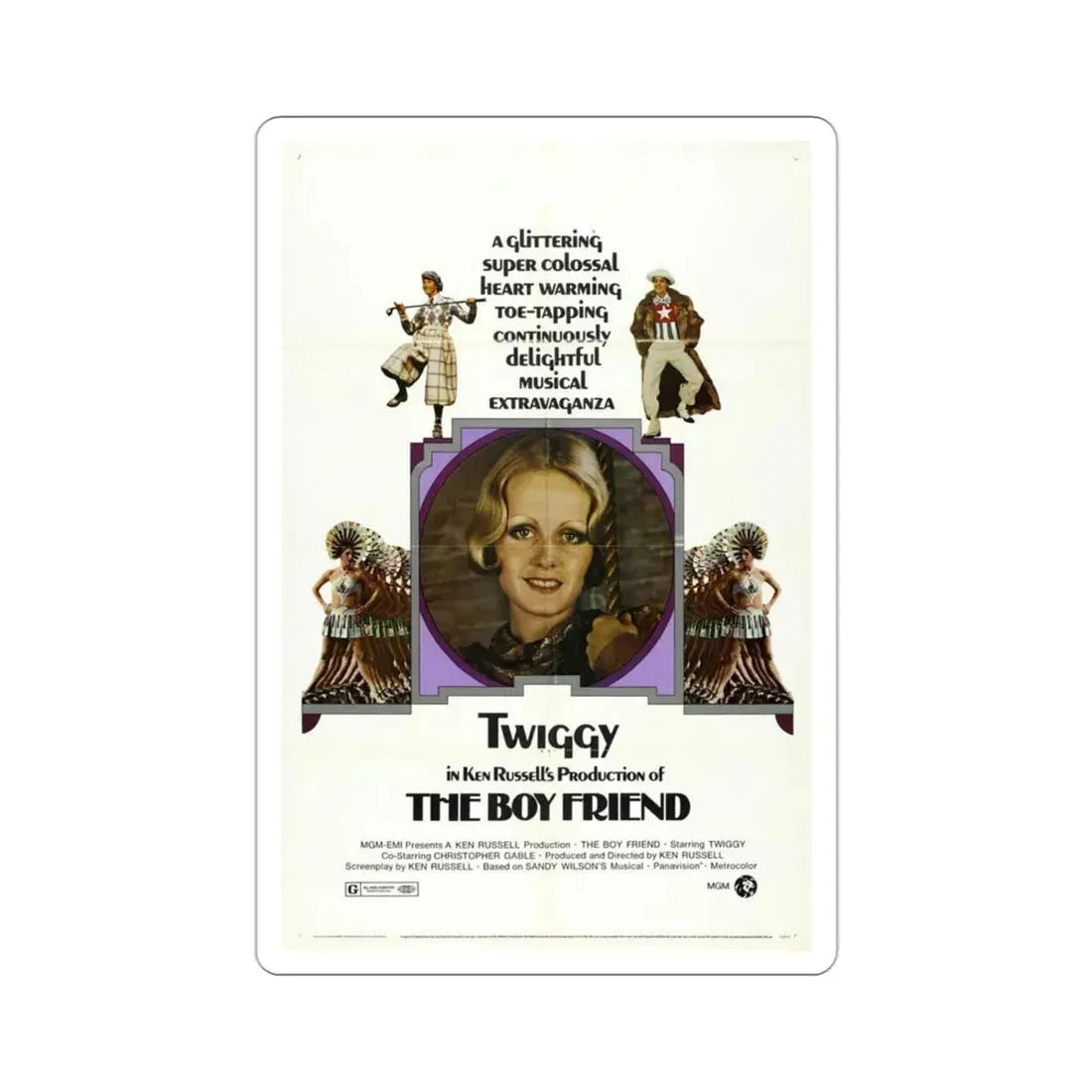 The Boy Friend 1971 Movie Poster STICKER Vinyl Die-Cut Decal 3 Inch - The Sticker Space