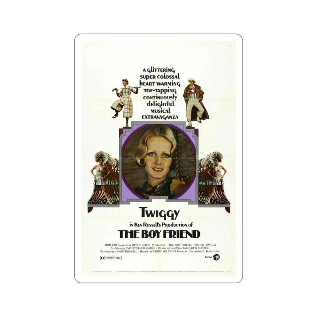 The Boy Friend 1971 Movie Poster STICKER Vinyl Die-Cut Decal 6 Inch - The Sticker Space