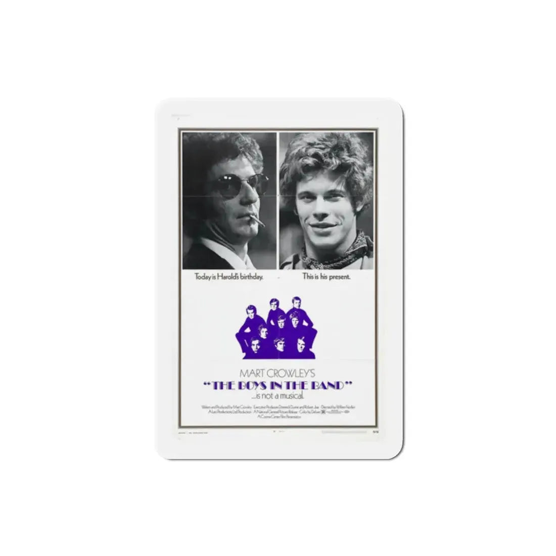 The Boys in the Band 1970 Movie Poster Refrigerator Magnet 2 Inch - The Sticker Space