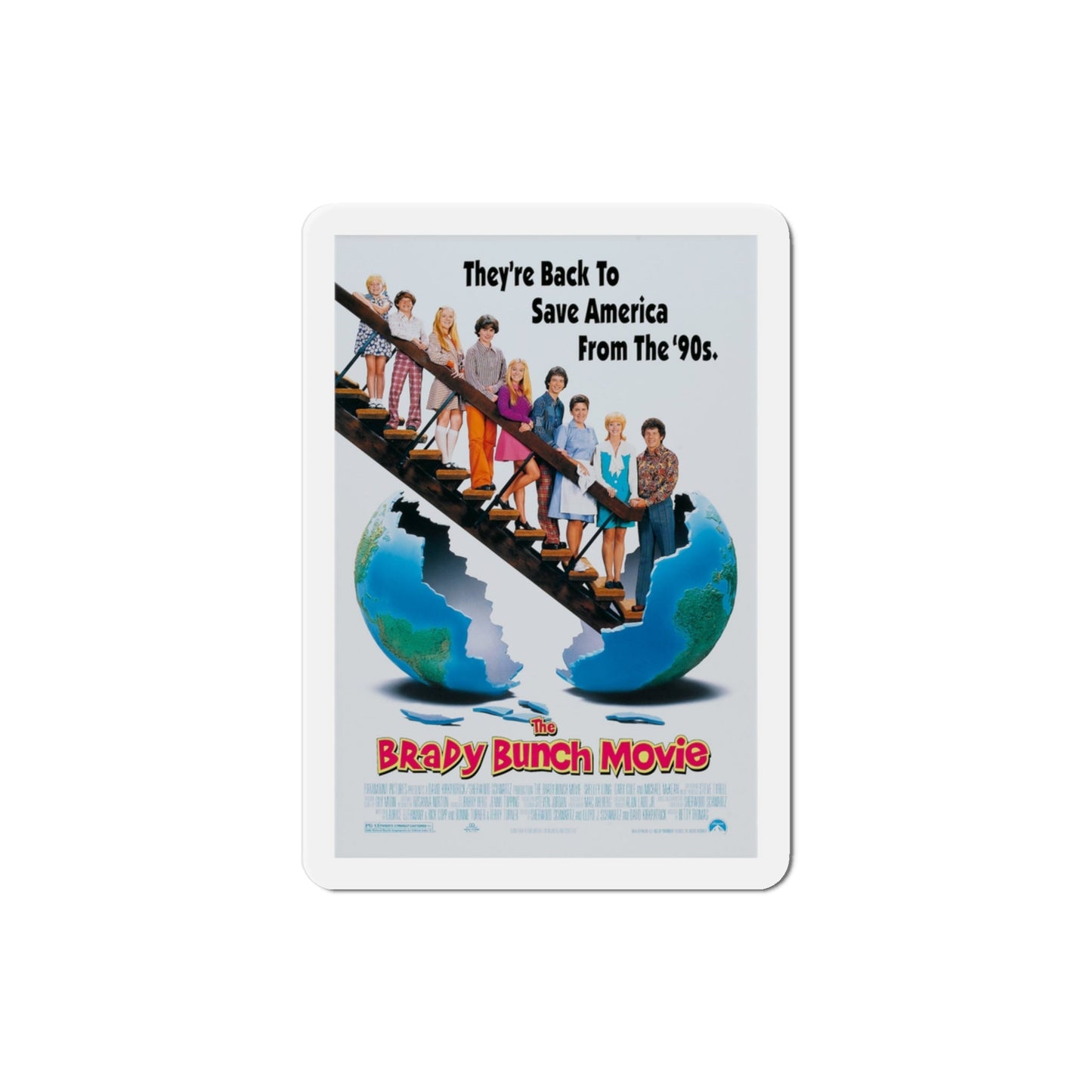 The Brady Bunch Movie 1995 Movie Poster Die-Cut Magnet-3" x 3"-The Sticker Space