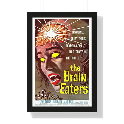 THE BRAIN EATERS 1958 - Framed Movie Poster 16″ x 24″ Black - The Sticker Space