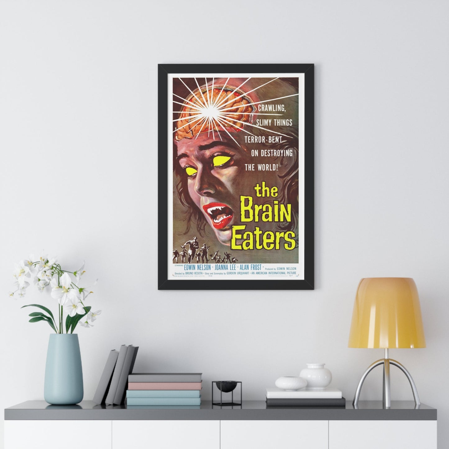 THE BRAIN EATERS 1958 - Framed Movie Poster-The Sticker Space