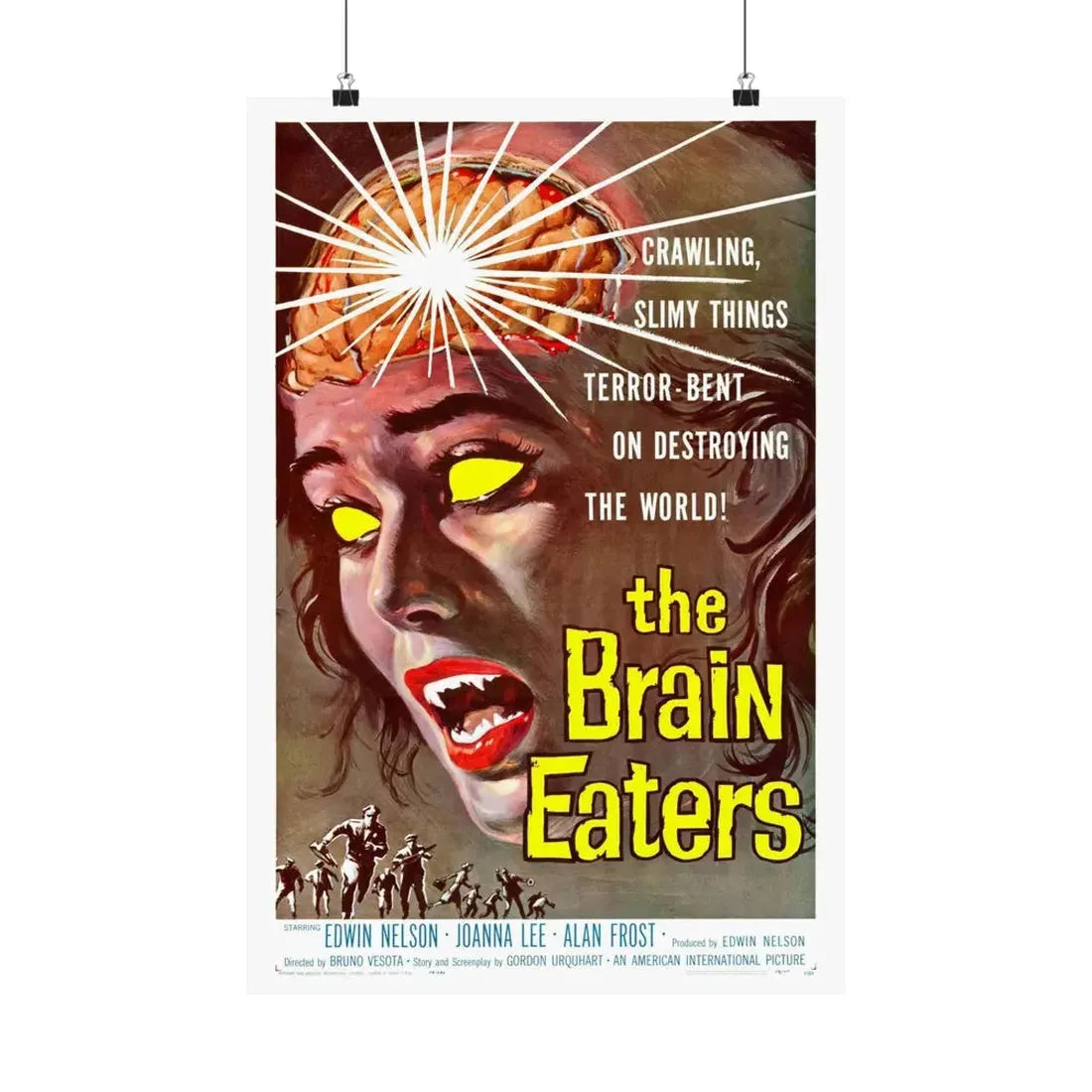 THE BRAIN EATERS 1958 - Paper Movie Poster 16″ x 24″ Matte - The Sticker Space