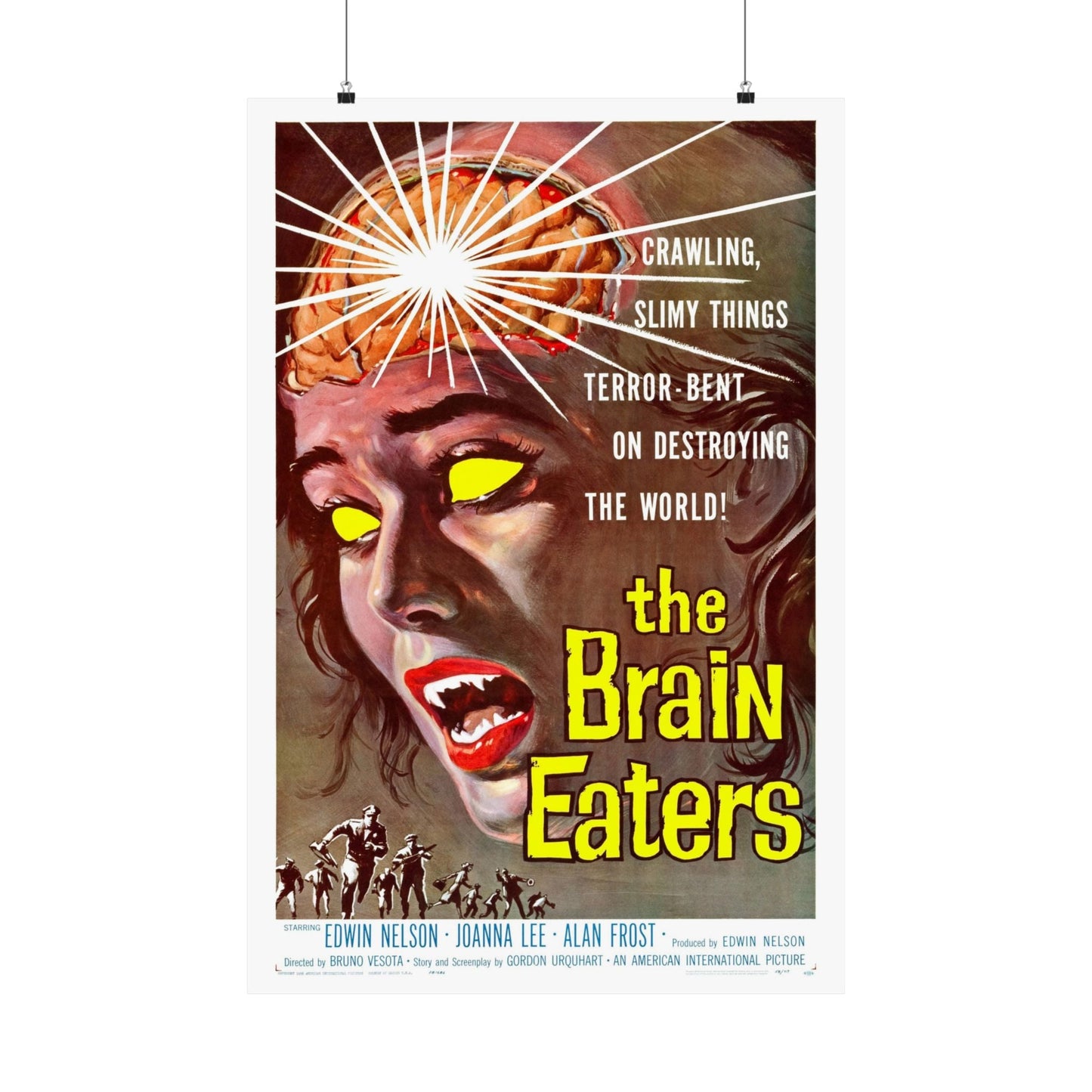 THE BRAIN EATERS 1958 - Paper Movie Poster-24″ x 36″-The Sticker Space