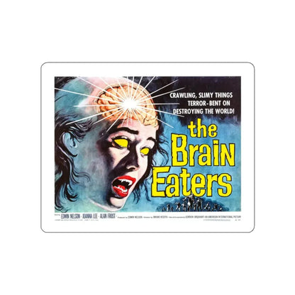 THE BRAIN EATERS (2) 1958 Movie Poster STICKER Vinyl Die-Cut Decal 2 Inch - The Sticker Space