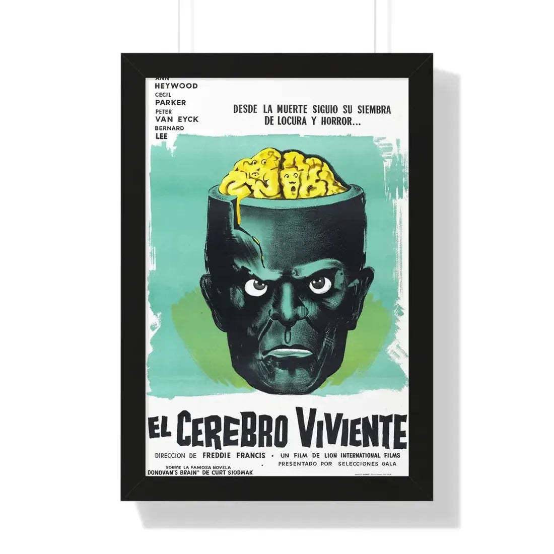 THE BRAIN (SPAIN) 1962 - Framed Movie Poster 16″ x 24″ Black - The Sticker Space