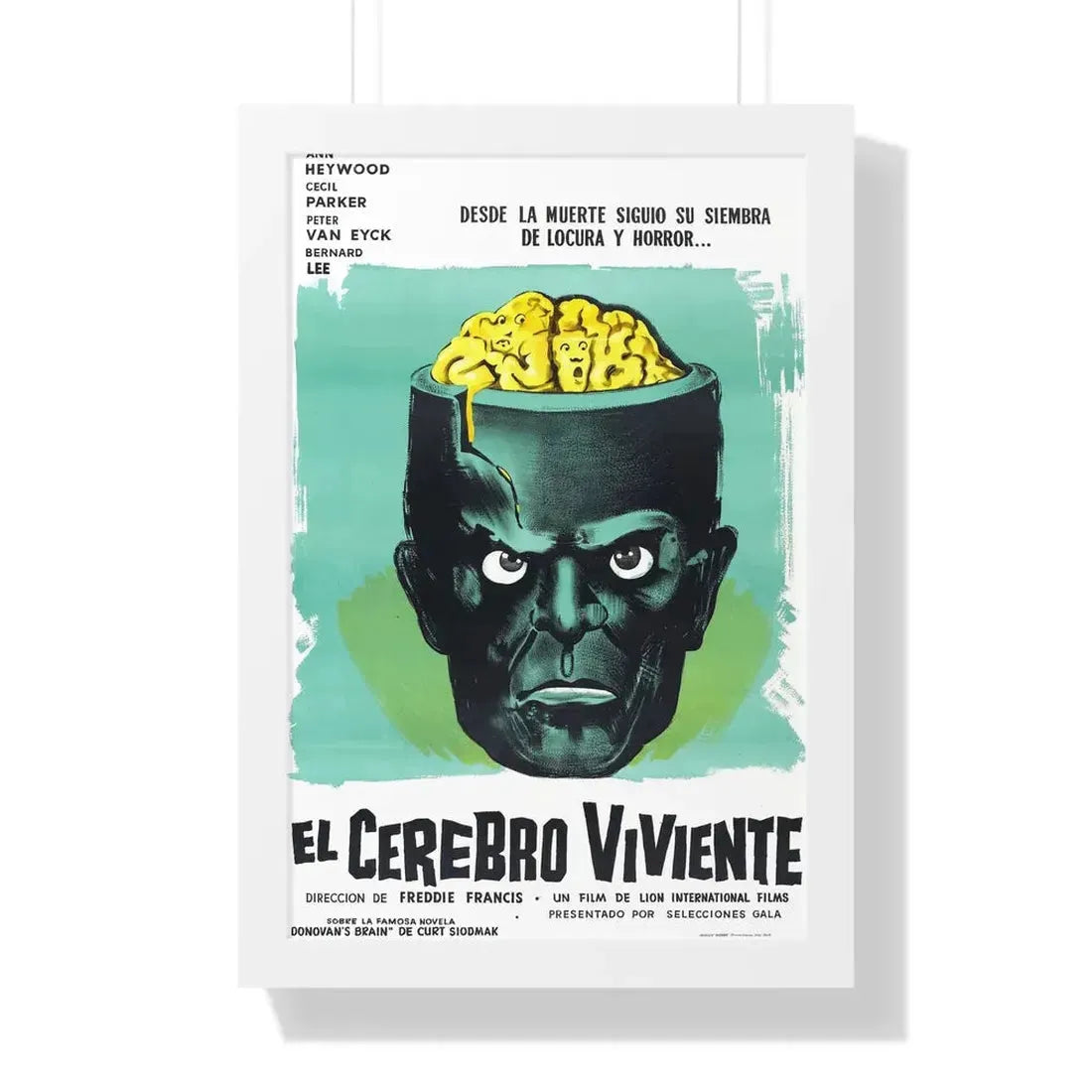 THE BRAIN (SPAIN) 1962 - Framed Movie Poster 16″ x 24″ White - The Sticker Space