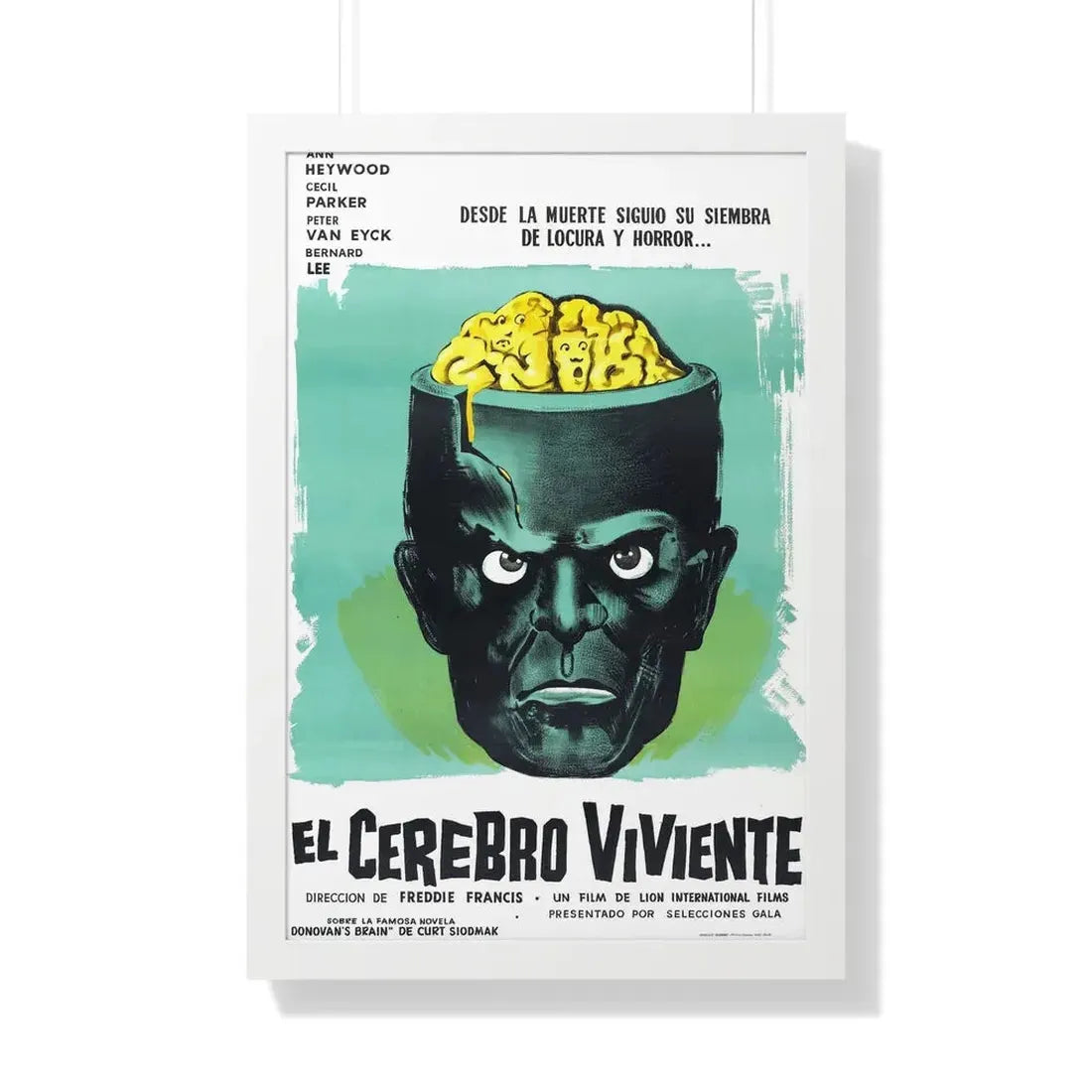 THE BRAIN (SPAIN) 1962 - Framed Movie Poster 20" x 30" White - The Sticker Space