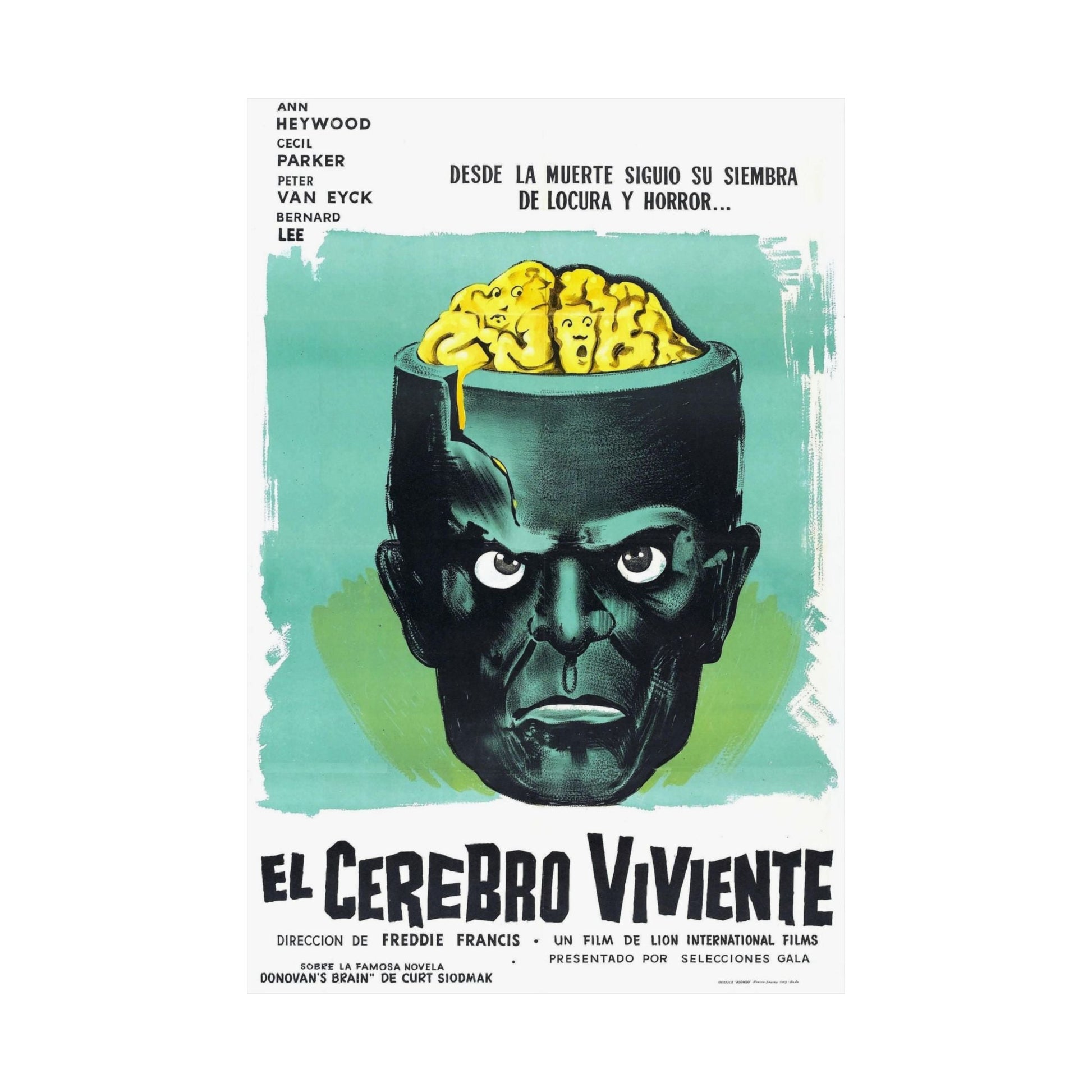 THE BRAIN (SPAIN) 1962 - Paper Movie Poster-The Sticker Space