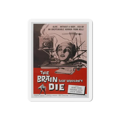 THE BRAIN THAT WOULDN'T DIE 1962 Movie Poster - Refrigerator Magnet 4 Inch Die-Cut - The Sticker Space