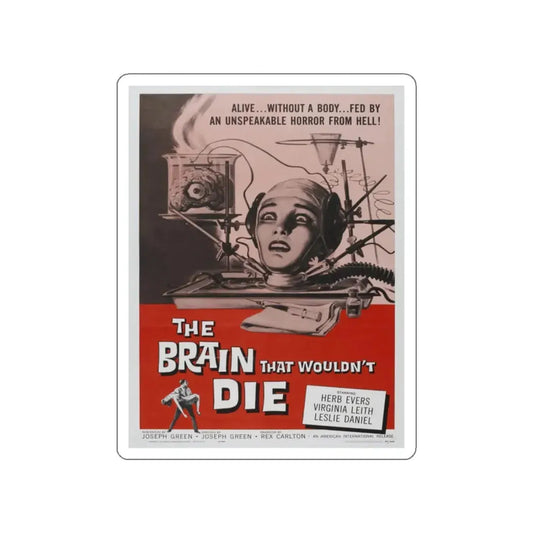 THE BRAIN THAT WOULDN'T DIE 1962 Movie Poster STICKER Vinyl Die-Cut Decal 2 Inch - The Sticker Space