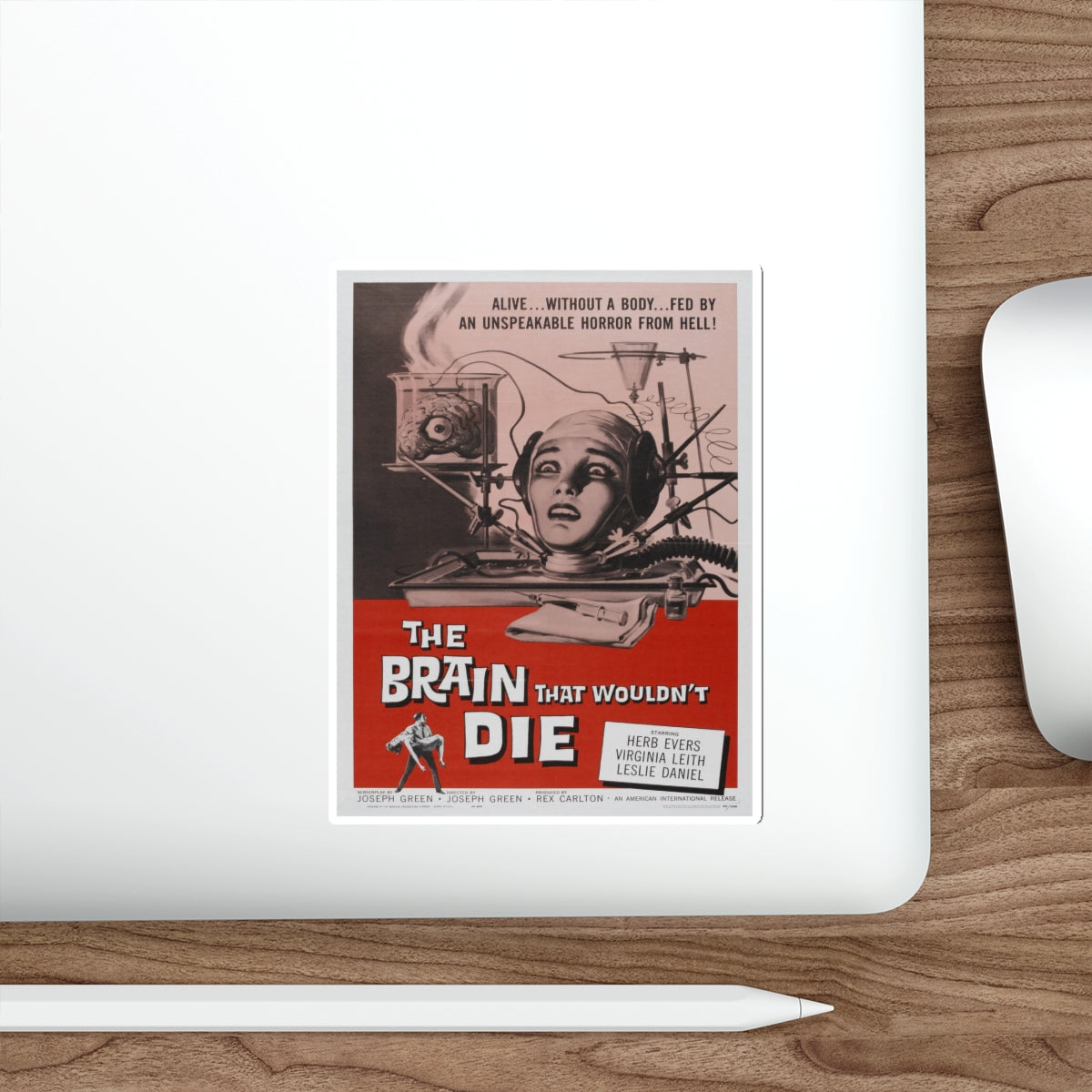 THE BRAIN THAT WOULDN'T DIE 1962 Movie Poster STICKER Vinyl Die-Cut Decal-The Sticker Space