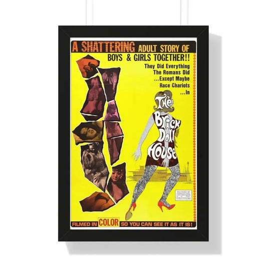 THE BRICK DOLL HOUSE 1967 - Framed Movie Poster 16″ x 24″ Black - The Sticker Space