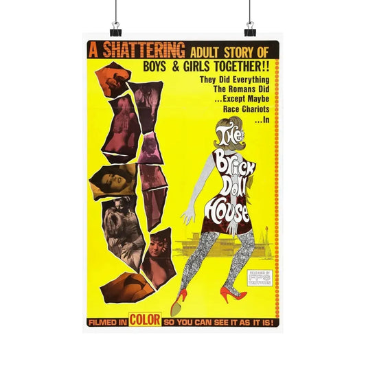 THE BRICK DOLL HOUSE 1967 - Paper Movie Poster 12″ x 18″ Matte - The Sticker Space