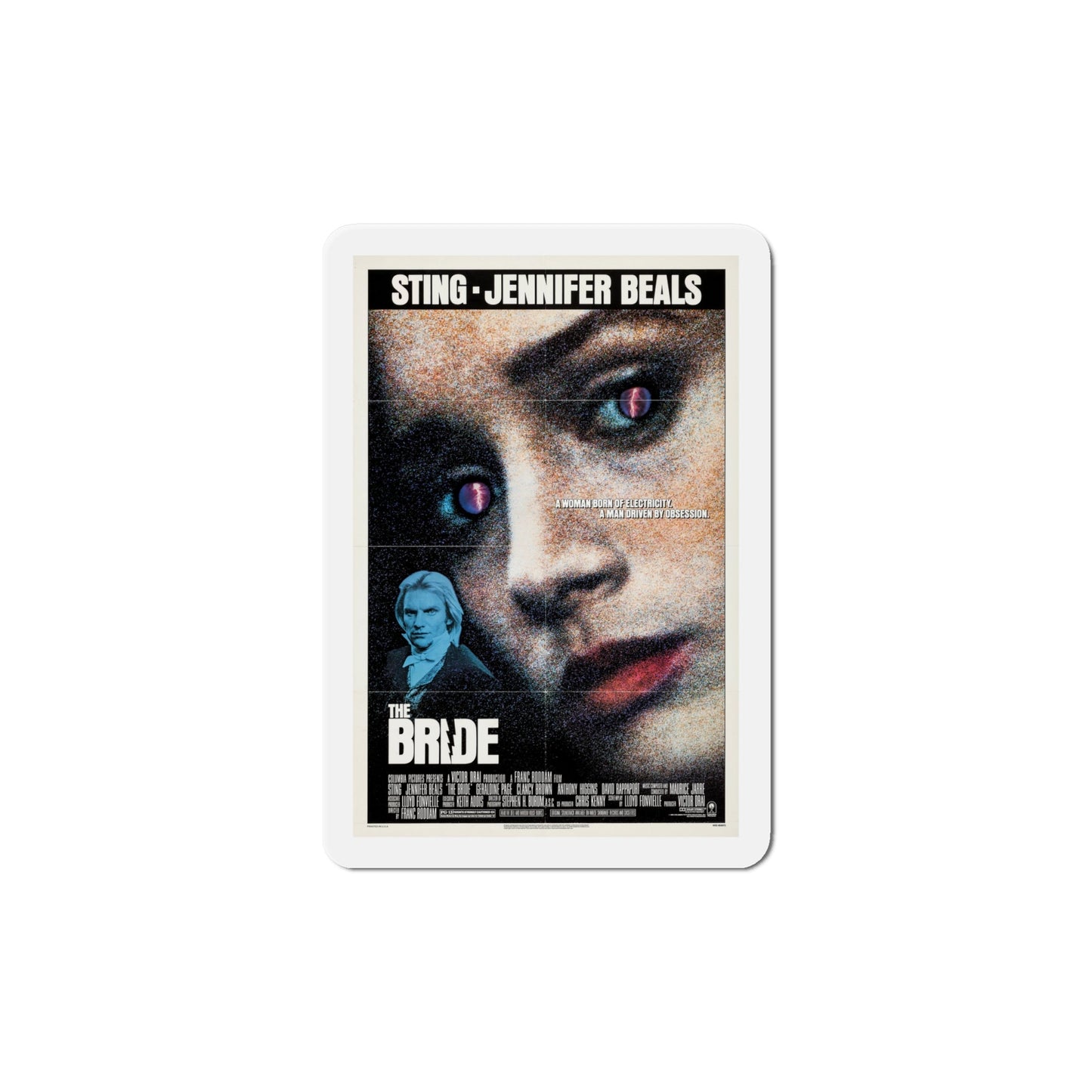 The Bride 1985 Movie Poster Die-Cut Magnet-6 × 6"-The Sticker Space