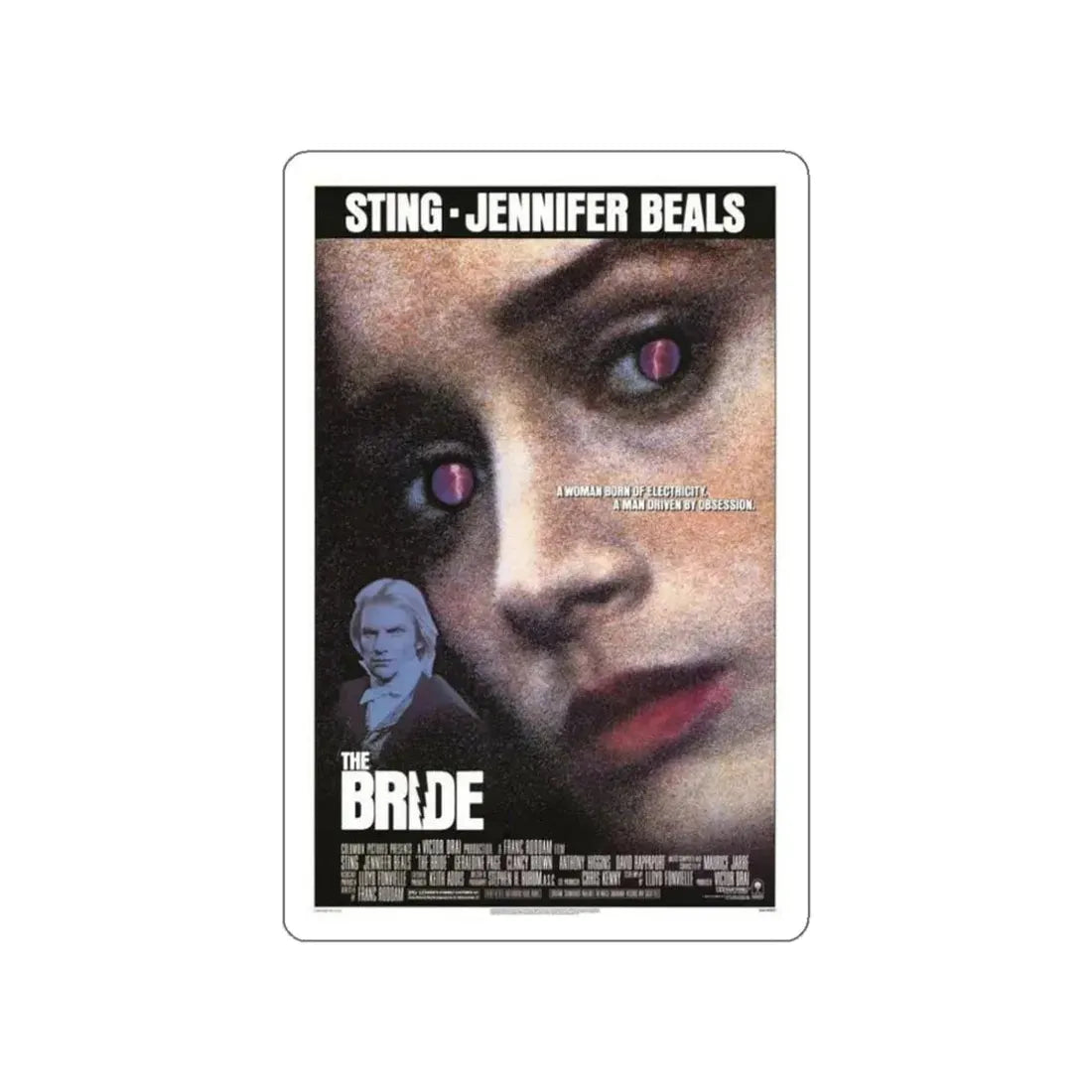 THE BRIDE 1985 Movie Poster STICKER Vinyl Die-Cut Decal 3 Inch - The Sticker Space