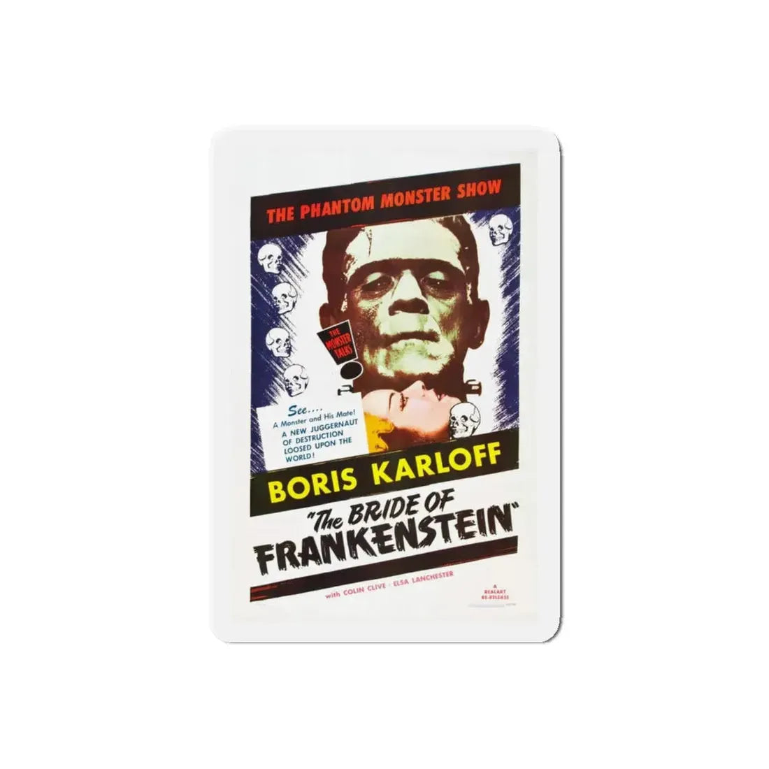 THE BRIDE OF FRANKENSTEIN (2) 1935 Movie Poster - Refrigerator Magnet 6 Inch Die-Cut - The Sticker Space