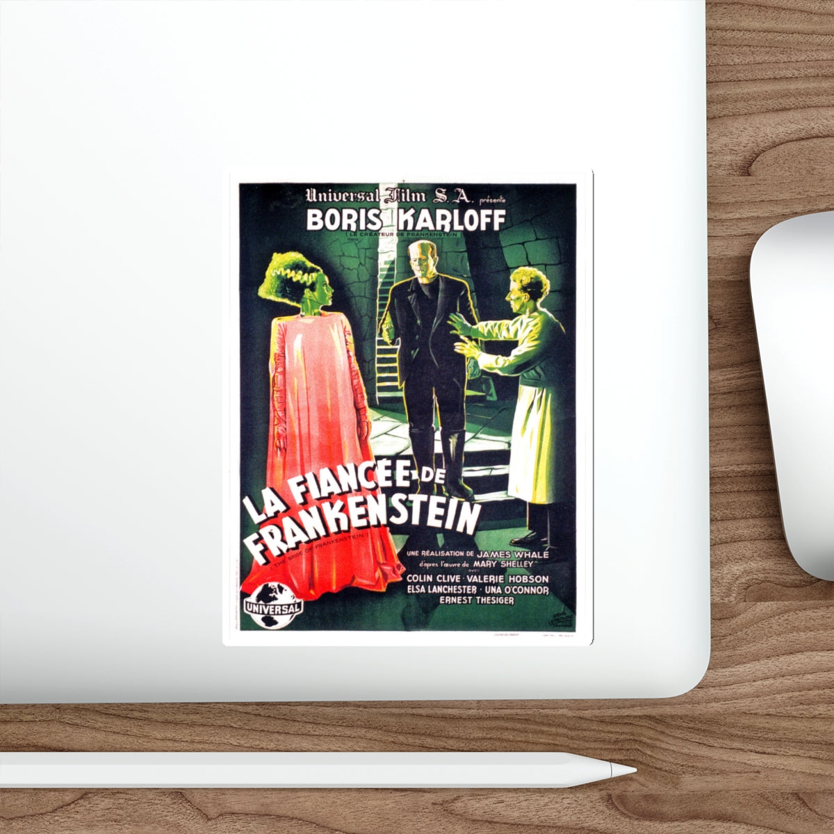 THE BRIDE OF FRANKENSTEIN (FRENCH) 1935 Movie Poster STICKER Vinyl Die-Cut Decal-The Sticker Space