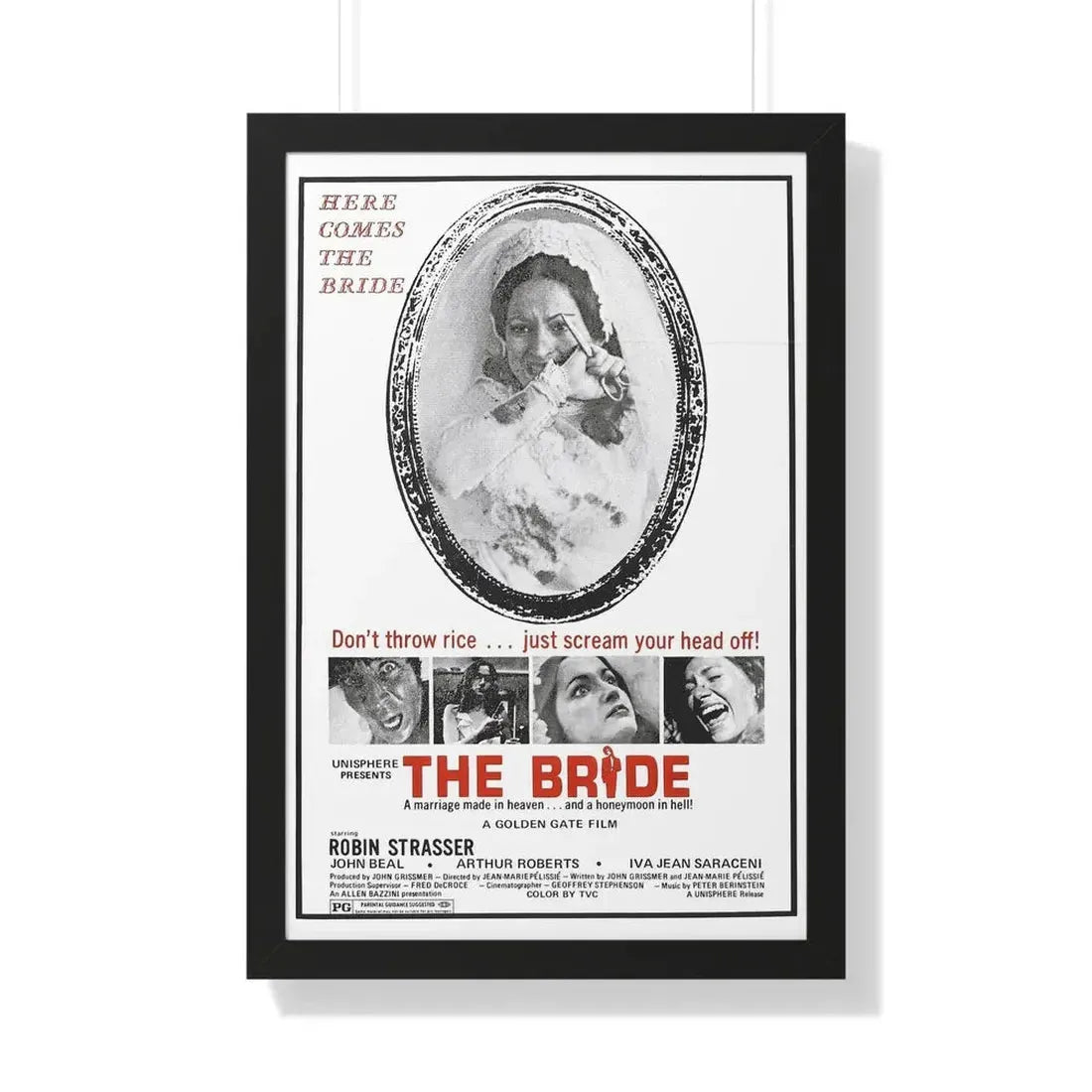 THE BRIDE (THE HOUSE THAT CRIED MURDER) 1973 - Framed Movie Poster 20" x 30" Black - The Sticker Space