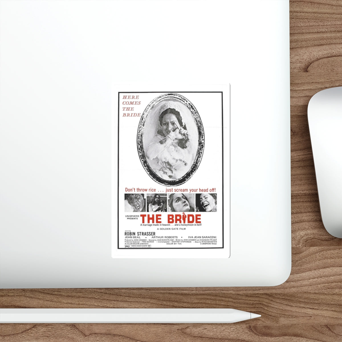 THE BRIDE (THE HOUSE THAT CRIED MURDER) 1973 Movie Poster STICKER Vinyl Die-Cut Decal-The Sticker Space