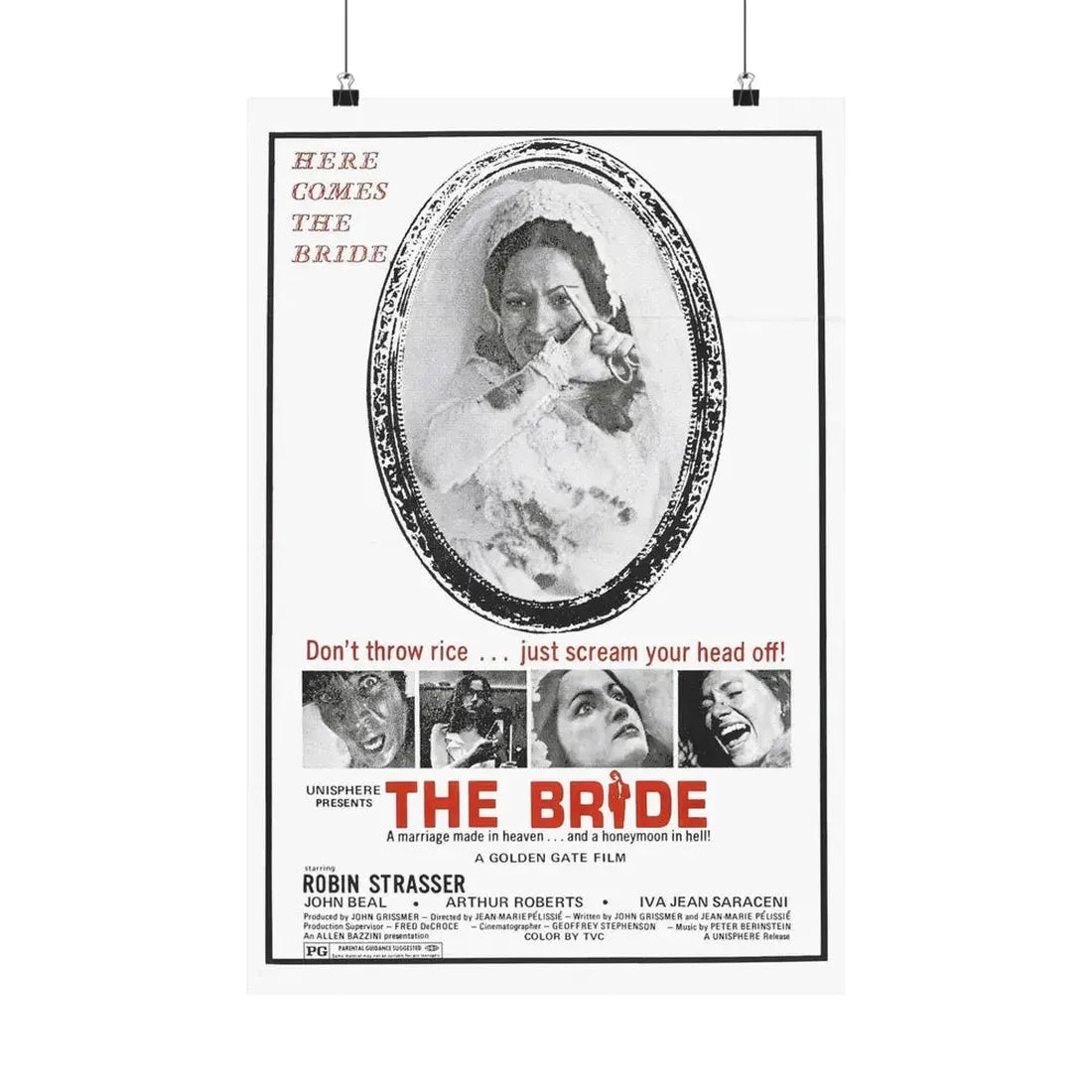 THE BRIDE (THE HOUSE THAT CRIED MURDER) 1973 - Paper Movie Poster 16″ x 24″ Matte - The Sticker Space