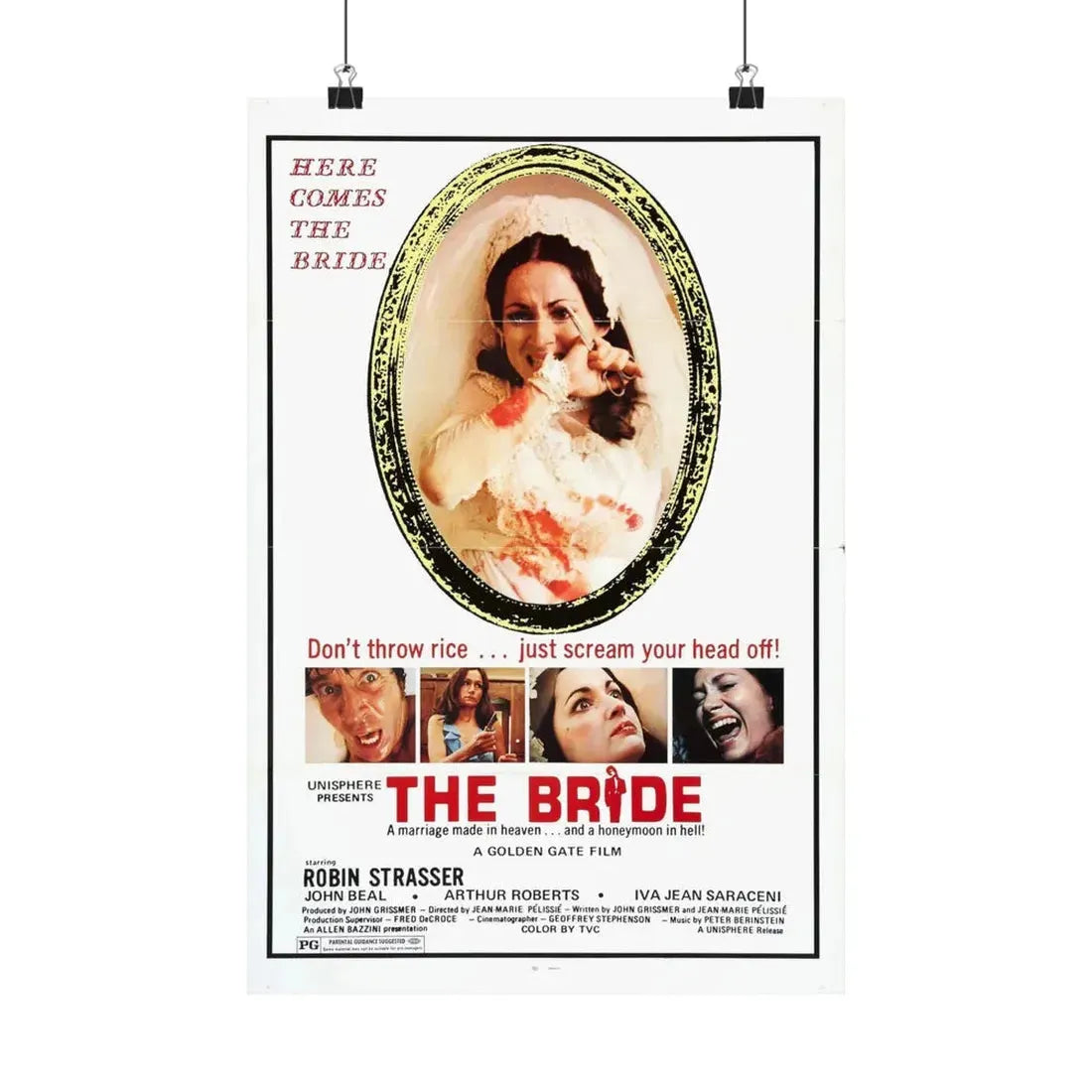THE BRIDE (THE HOUSE THAT CRIED MURDER) 2 1973 - Paper Movie Poster 12″ x 18″ Matte - The Sticker Space