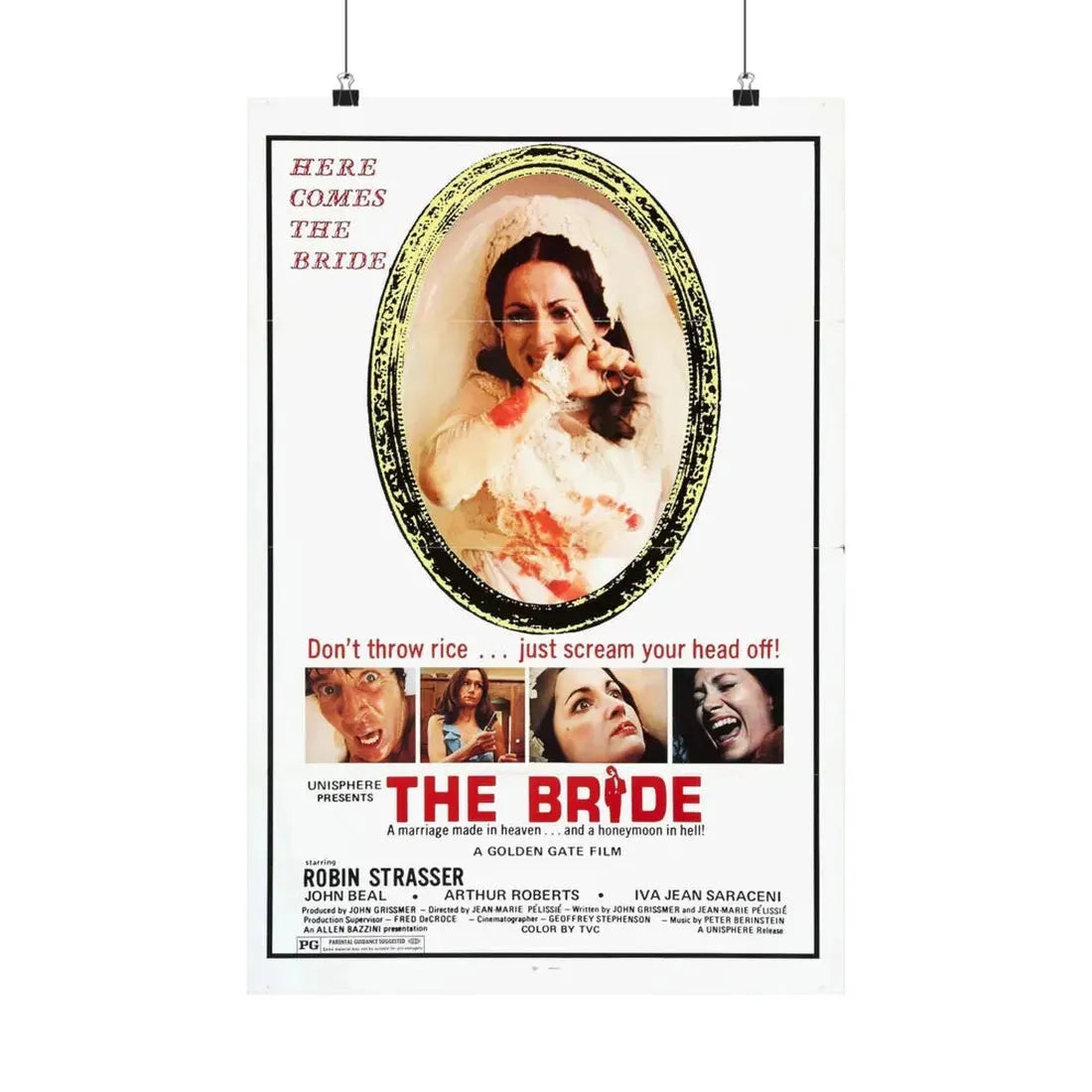 THE BRIDE (THE HOUSE THAT CRIED MURDER) 2 1973 - Paper Movie Poster 16″ x 24″ Matte - The Sticker Space