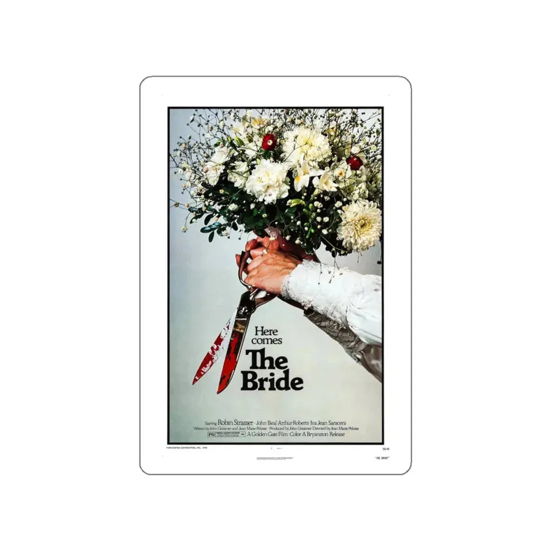 THE BRIDE (THE HOUSE THAT CRIED MURDER) 3 1973 Movie Poster STICKER Vinyl Die-Cut Decal 5 Inch - The Sticker Space