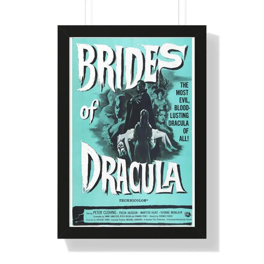 THE BRIDES OF DRACULA (2) 1960 - Framed Movie Poster 16″ x 24″ Black - The Sticker Space