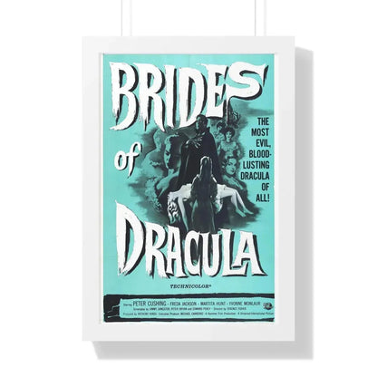 THE BRIDES OF DRACULA (2) 1960 - Framed Movie Poster 16″ x 24″ White - The Sticker Space