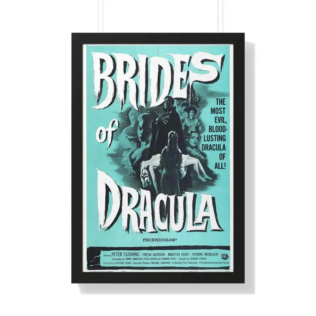 THE BRIDES OF DRACULA (2) 1960 - Framed Movie Poster 20" x 30" Black - The Sticker Space