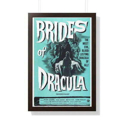 THE BRIDES OF DRACULA (2) 1960 - Framed Movie Poster 20" x 30" Walnut - The Sticker Space