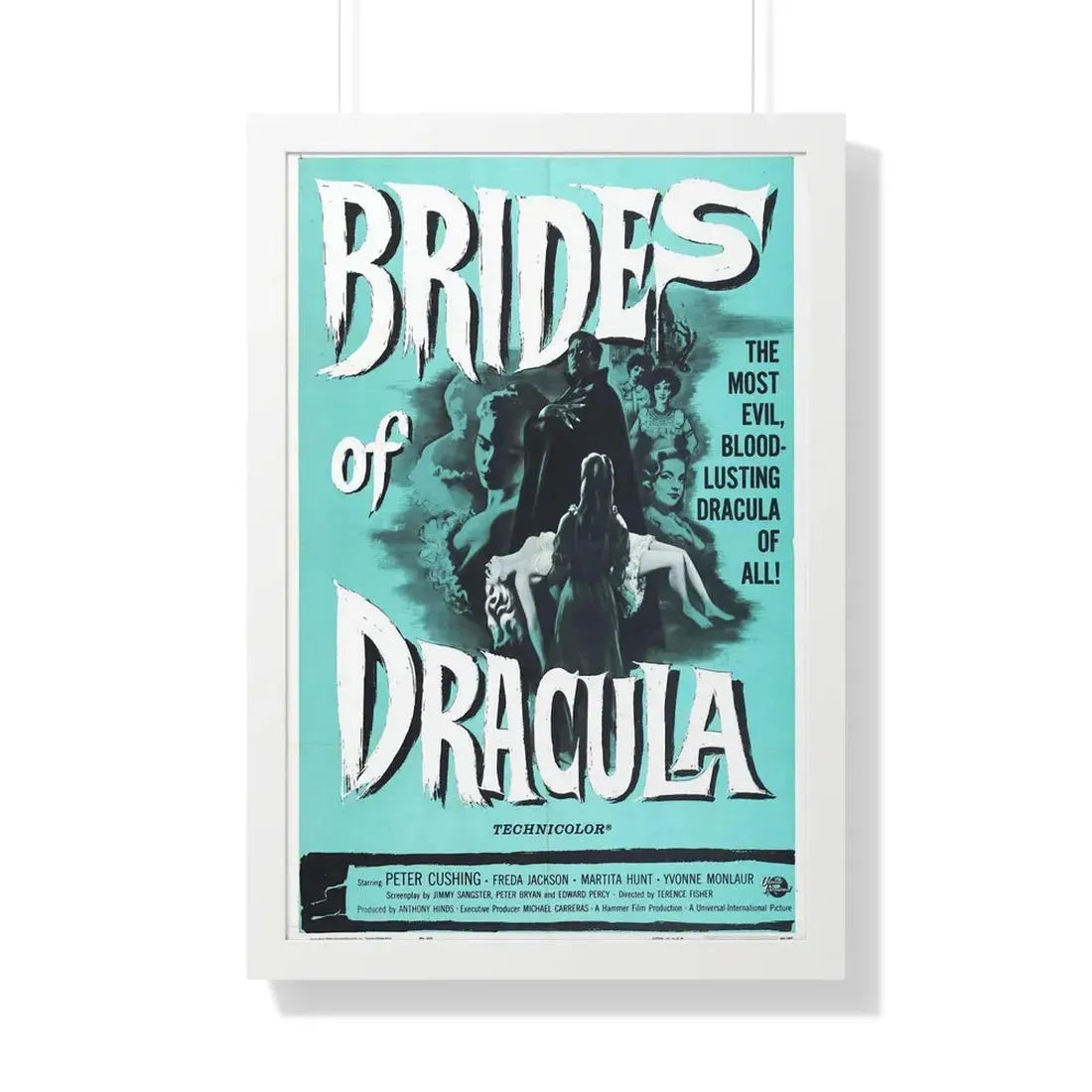 THE BRIDES OF DRACULA (2) 1960 - Framed Movie Poster 20" x 30" White - The Sticker Space