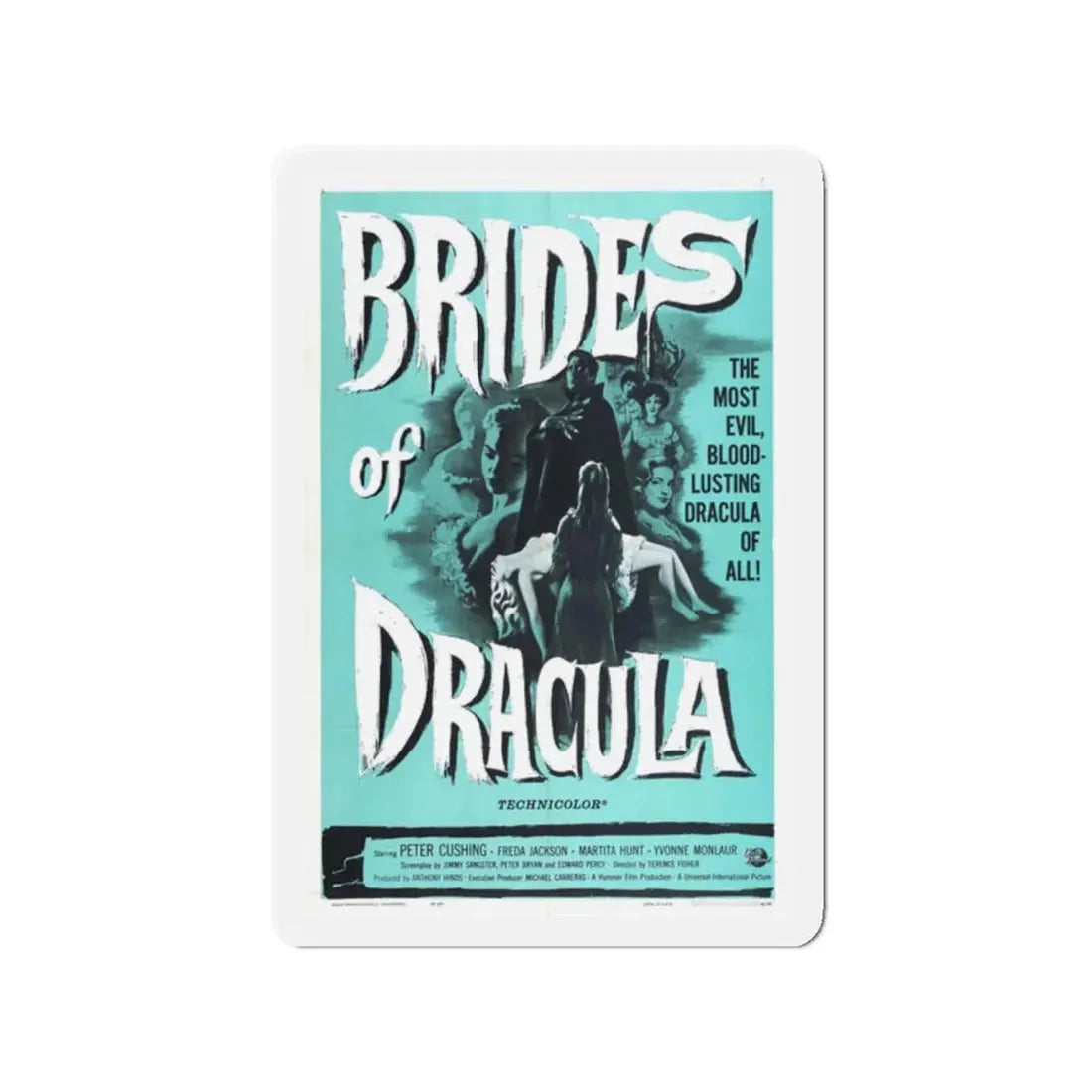 THE BRIDES OF DRACULA (2) 1960 Movie Poster - Refrigerator Magnet 2 Inch Die-Cut - The Sticker Space